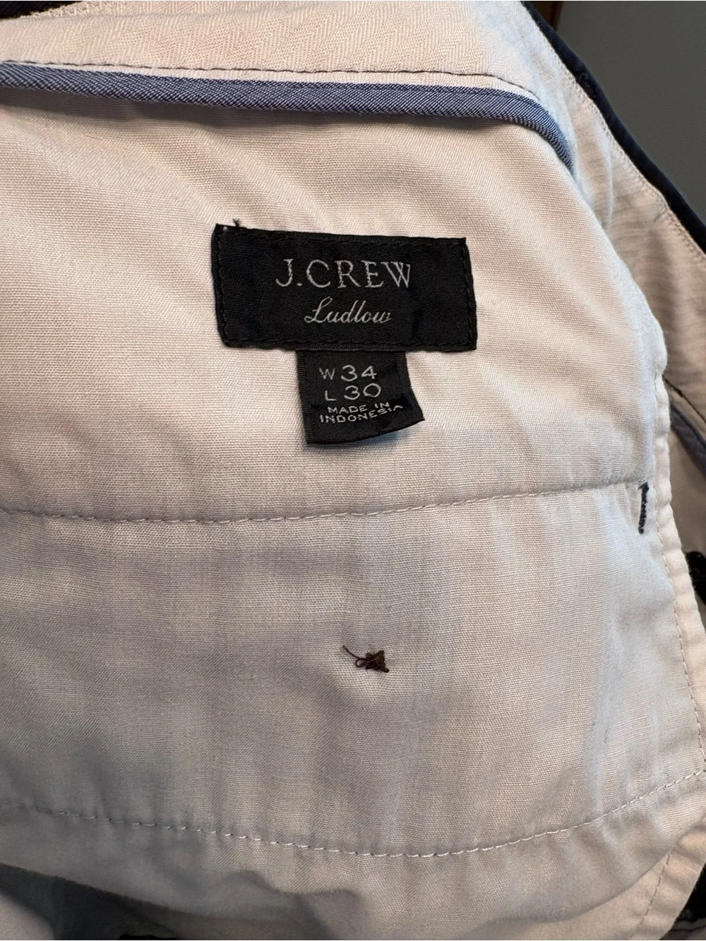 J. Crew Ludlow slim trousers 34x30 navy cotton blend